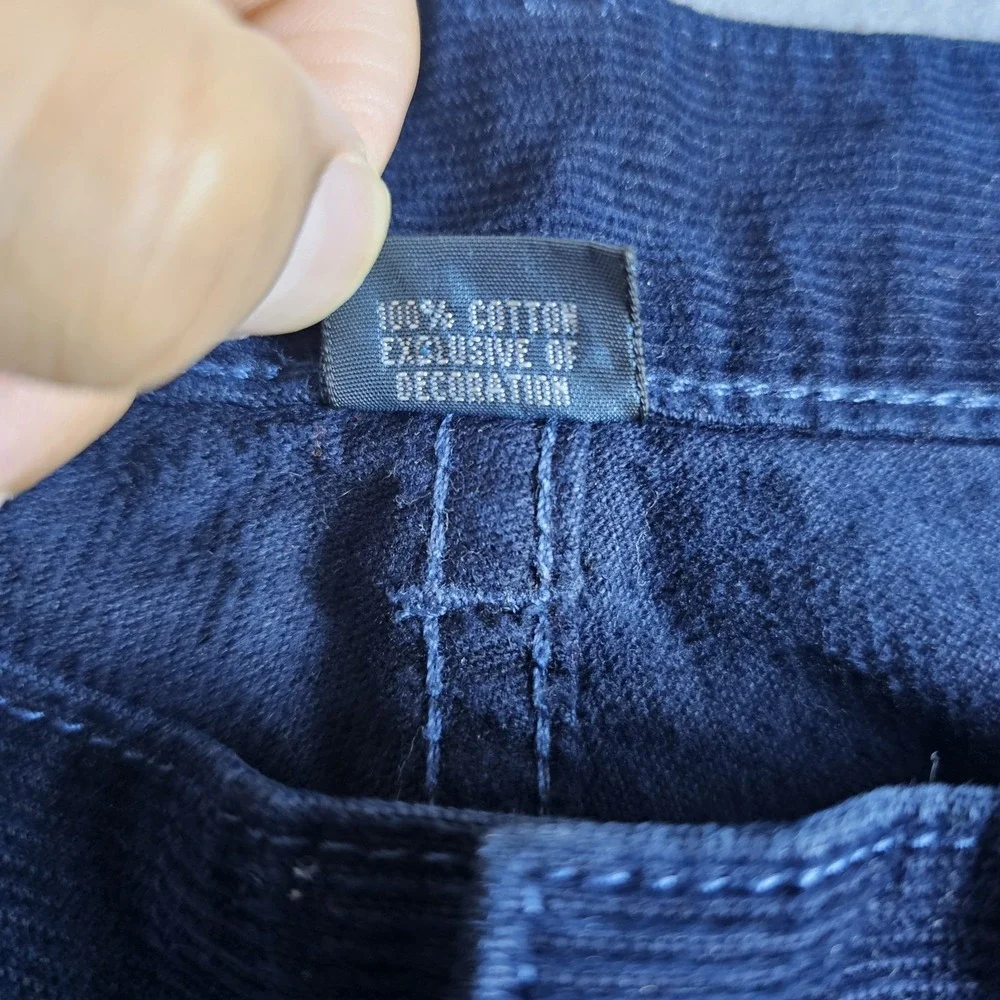 Vintage Polo Ralph Lauren Corduroy Pants Mens 40x32 Blue Straight Chino Zip Fly